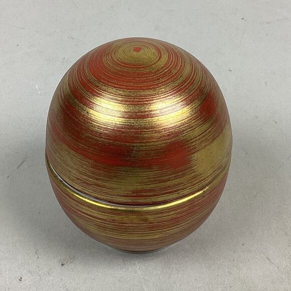 Vintage Oriental Porcelain Egg Cup With Lid - 3.25”H - Picture 6 of 7